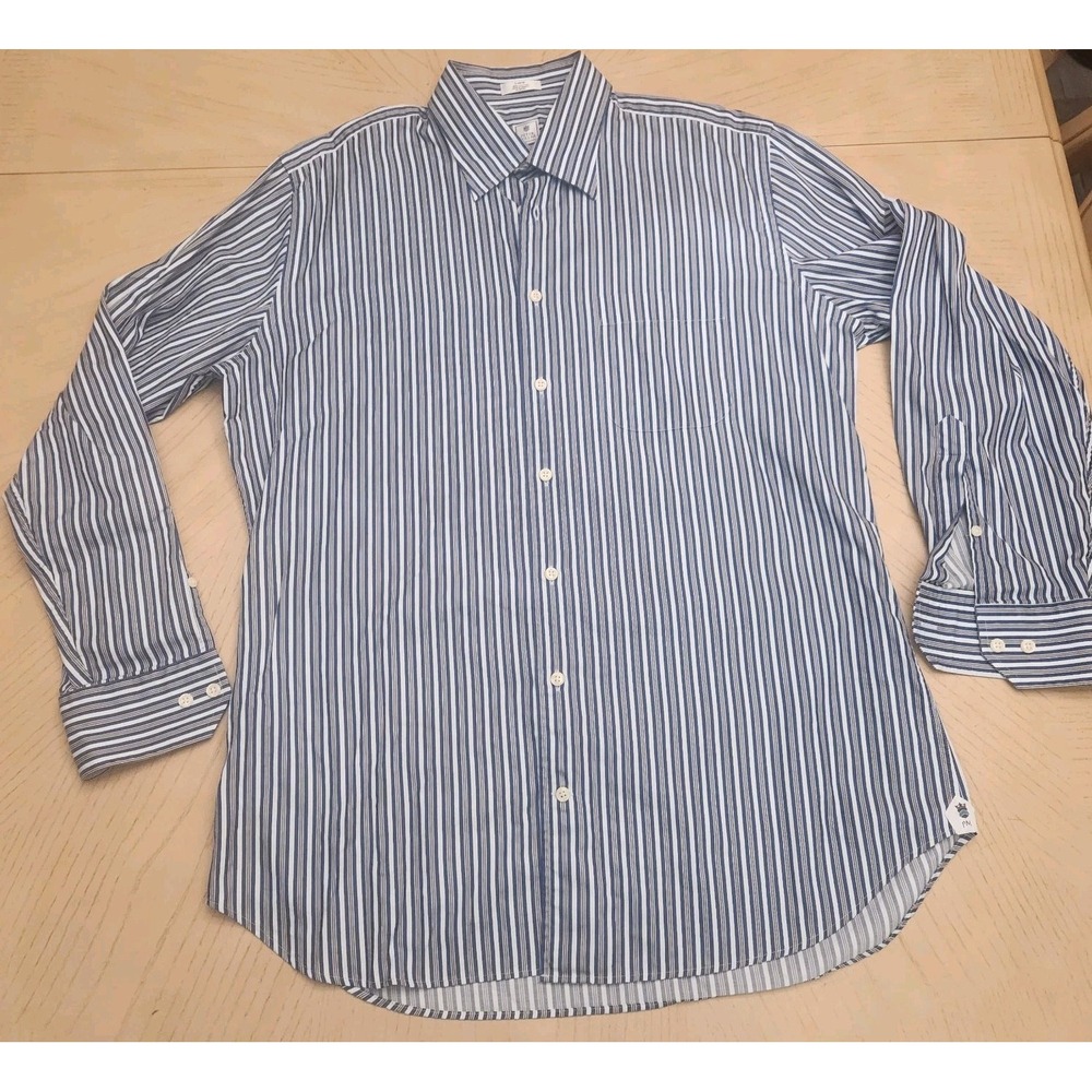 Peter Millar Blue Striped‎ Button Shirt Mens L